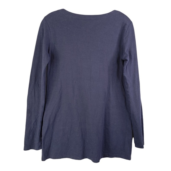 Lilly Pulitzer Amelia Island Stretch Tunic Beaded Trim Navy Blue Women’s Small - Picture 3 of 7